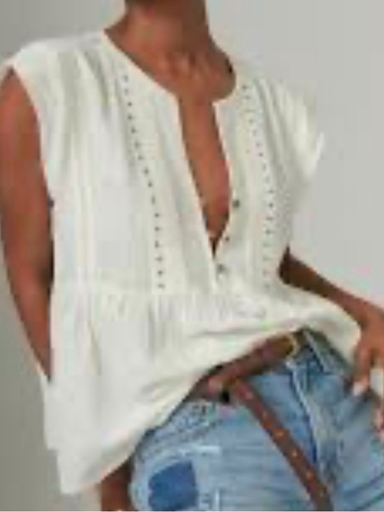 Lucky Brand Tops - Lucky Brand Cream Boho top